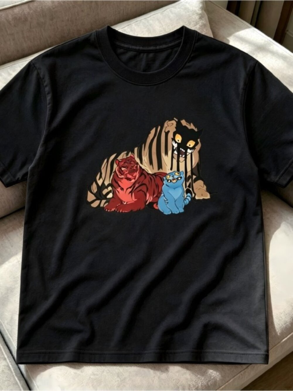Monster Animal Graphic black Women Men T-shirt unisex